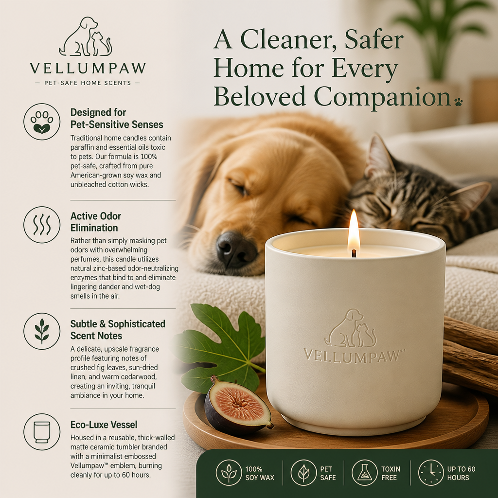 Vellumpaw™ Botanical Odor-Neutralizing Soy Candle